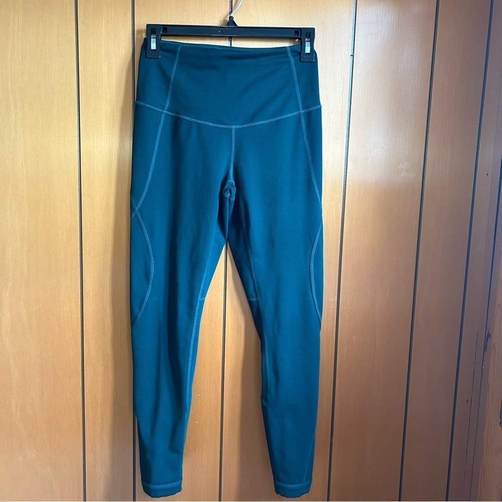 Zella Dark Green Midnight High Waisted Crop Capris Size Small